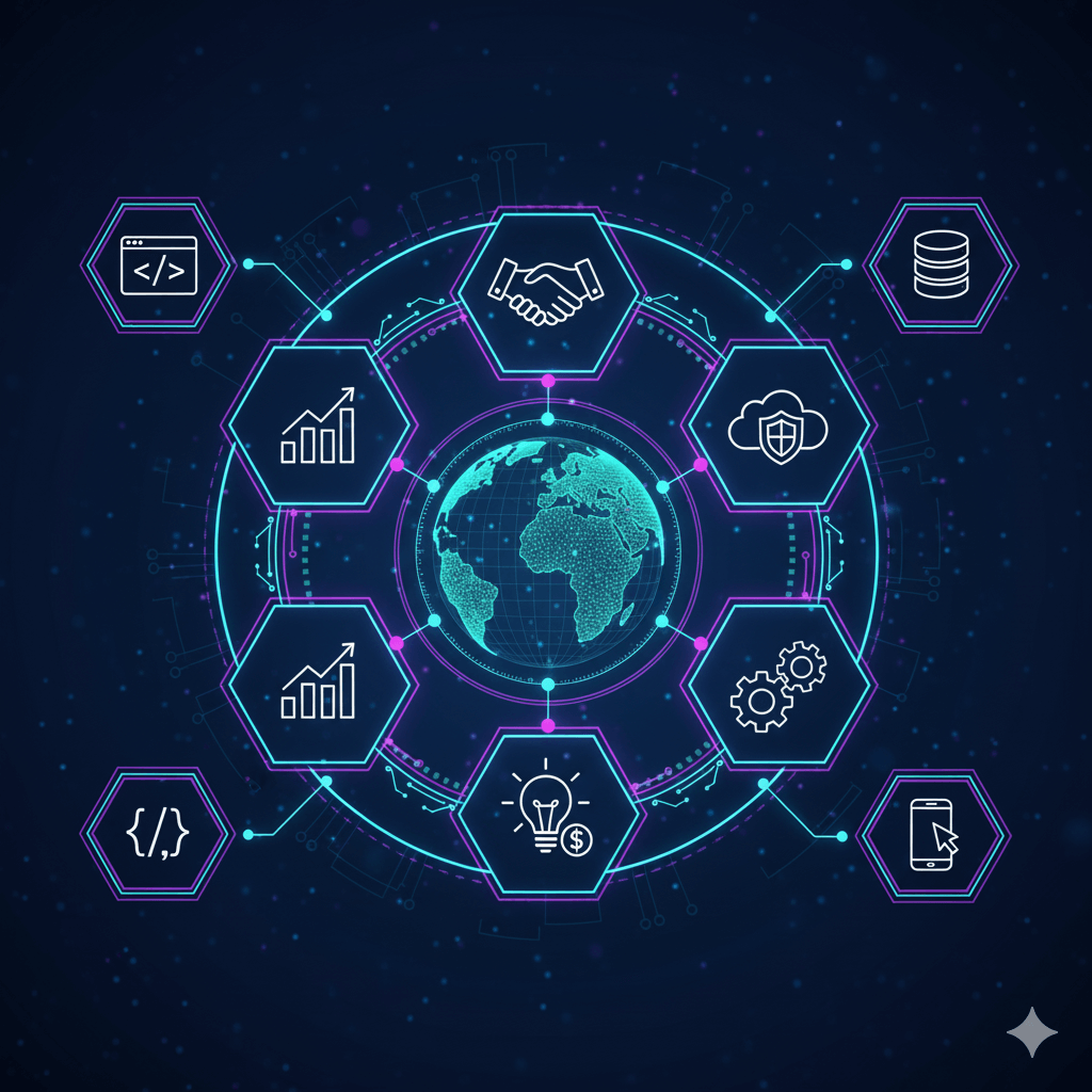 Developer coding on laptop with best practices checklist